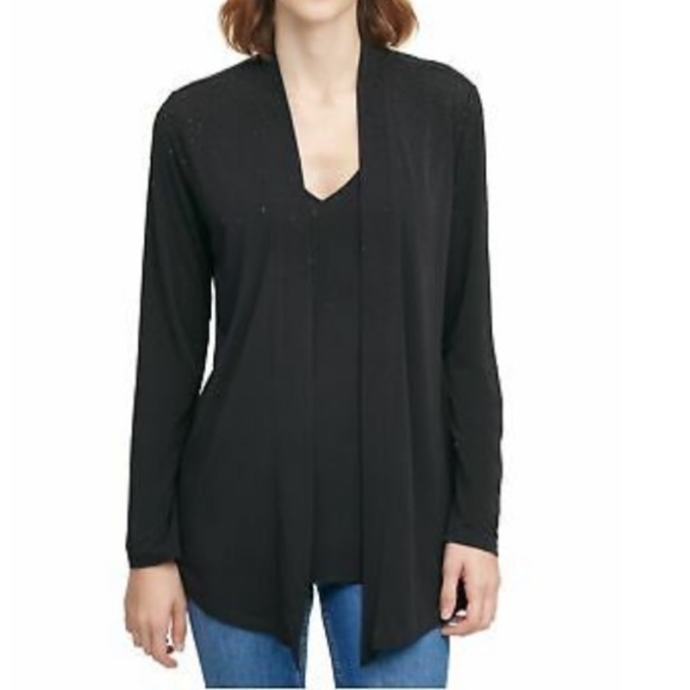 Calvin Klein Double Layer Top in Black